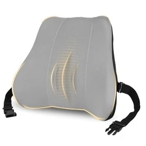 Lumbar Support Pillow for Office Chair, Car and Sofa, Ergonomic Design, Gray - Picture 1 of 7