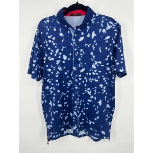 Greyson Golfshirt Polo Wolf Forest Print mittelblau Herren  - Bild 1 von 4
