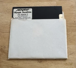 Microsoft IBM Olympic Decathlon Apple II (1981) Computer Game Floppy Disk - Picture 1 of 2