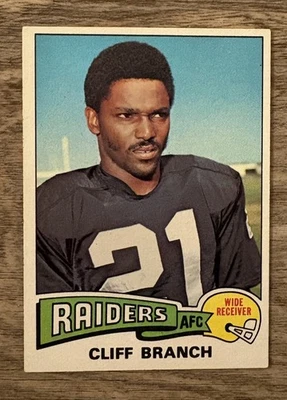 CLIFF BRANCH 1975 Topps Card #524 RC OAKLAND RAIDERS HOF L@@K - Image 1 of 4
