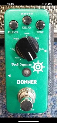 Donner Verb Square Reverb Effects Pedal 7 Mode Room Hall Church Mod Plate Spring - Image 1 of 4