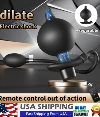 Electric Anal Butt Plug Dildo Shocking Dilator Prostate Massage Unisex Automatic - Image 1 of 4