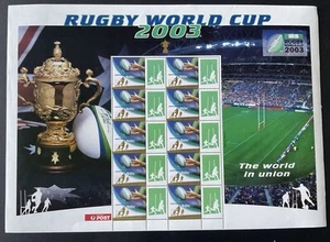 Australia - 2003 Rugby World Cup Sheet (10x50c) Stamps MNH - Bild 1 von 1