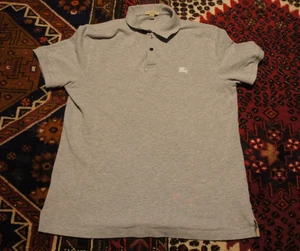 Burberry Poloshirt Herren XL grau bestickt Freizeit Kurzarm Nova Check - Bild 1 von 9