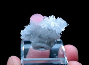 Racimo de cristal de cuarzo rodocrosita natural de 6,2 g muestra mineral rara - Imagen 1 de 11