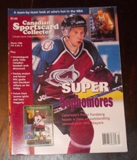Canadian Sportscard Collector Price Guide magazine March 1996 Peter Forsberg