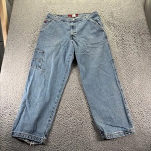 Vintage Guess Jeans Mens 38x32 Blue Light Wash Carpenter Relaxed Baggy Denim - Picture 1 of 10