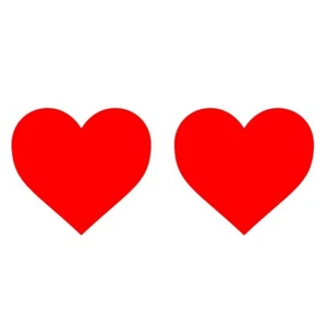 2 X Red heart TEMPORARY TATTOO waterproof tatts hearts love valentines lover - Picture 1 of 2