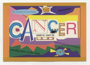 Tarjeta postal gratuita Cancer Max Racks sin usar - Imagen 1 de 2