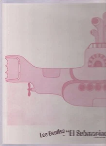 YELLOW SUBMARINE 2 PINK-TINTED VINTAGE SPANISH LOBBY CARDS (10 3/4 X 14) - Picture 1 of 4
