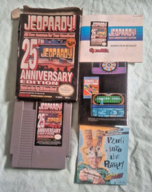 Jeopardy  25th Anniversary  1990 NES With Box Cleaned And Tested