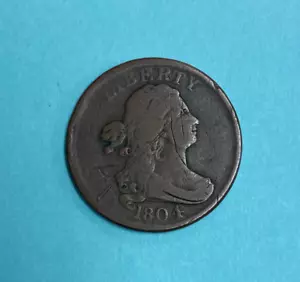 Medio centavo 1804 ~ centavo de Estados Unidos ~ moneda antigua de Estados Unidos - Imagen 1 de 7