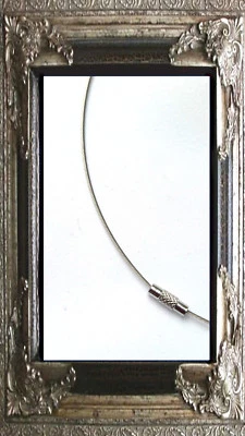 HALSREIF HALSKETTE DRAHT SCHRAUBVERSCHLUSS 45cm 10 FARBEN rot blau gold silber  - Bild 1 von 3