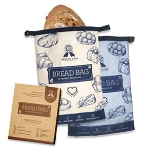 - 2 Packs Bread Bags to Keep Fresh, Reusable Zipper for Homemade Loaf, Freezer - Picture 1 of 8