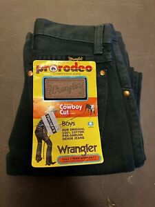 Vintage Wrangler Pro Rodeo Cowboy Cut Jeans Boys New Old Stock Size 10 Slim NWT