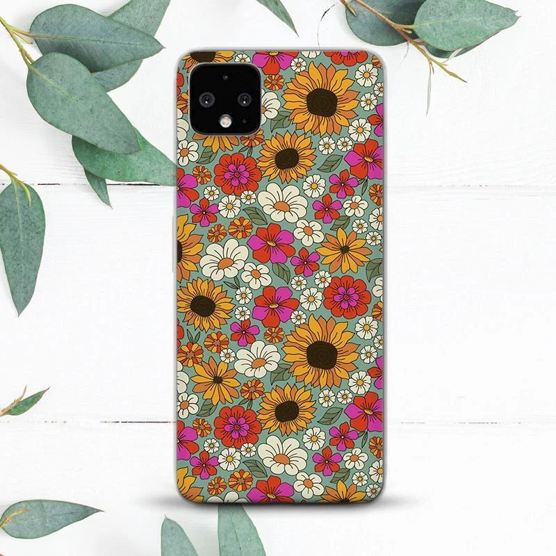 Retro Hippie Abstract Flowers Case For Google Pixel 2 3 3a 4 4a 5 6 7 8 XL - Image 1 of 1
