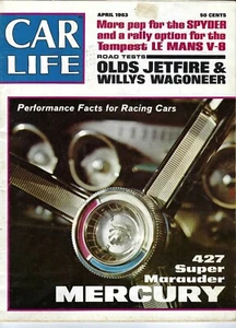 1963 Mercury Super Marauder 427 featured and tested in vintage Car Life magazine - Imagen 1 de 2