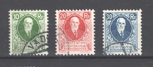 Liechtenstein ~ 1925 Prince Johann II semi-postal Sc# B1-B3 Used (B181) - Picture 1 of 2