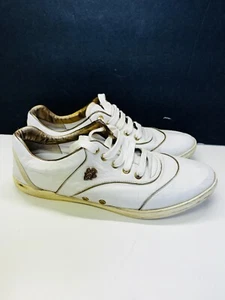 GUCCI SHOES- White Leather Hysteria Crest Low Top Sneakers Size 38/7.5 women’s - Picture 1 of 11