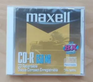 MAXELL CD-R74 RECORDABLE DISC New Factory Sealed - Picture 1 of 10