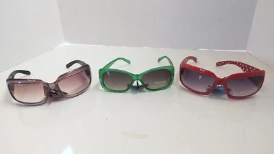 Fashion Retro Sunglasses Lot 3 New Old Stock UV Jackie O Plastic Frame - Image 1 of 4
