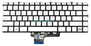 New Silver HP Spectre x360 13-AW 13-AW0013dx 13-AW0023dx Keyboard Backlit US - Picture 1 of 4