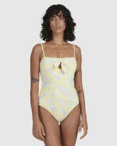 Billabong Swimsuit One Piece BNWT Tempest Lemon Lime Yellow Size Med RRP $119 - Bild 1 von 9