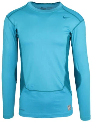 NIKE PRO COMBAT Herren Kompression Langarm Shirt T-Shirt DRI-FIT Größe XL Blau - Image 1 of 4