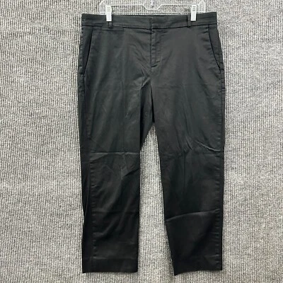 Banana Republic Womens Dress Pants Size 12 Black Flat Front Casual Work Mid Rise - Image 1 of 4