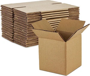 25 7x7x5 Corrugated Cardboard Shipping Boxes Mailing Moving Packing Storage - Picture 1 of 4