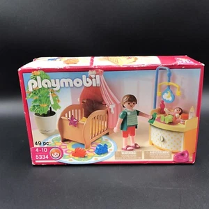 Playmobil 5334 Nursery New In Box Sealed Mom Baby Crib Mobile Changing Table - Picture 1 of 7