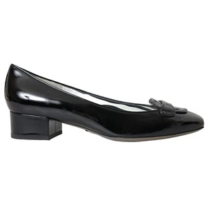 DOLCE & GABBANA Shoes Black Patent Leather Block Heels Pumps EU37.5 / US7 700usd - Picture 1 of 9