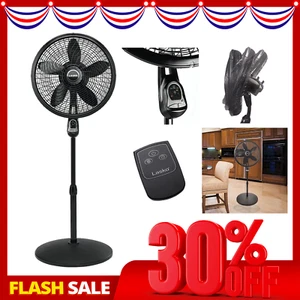 Lasko Cyclone 18" 3-Speed Oscillating Remote Controlled Pedestal Fan, Black,1843 - Picture 1 of 6