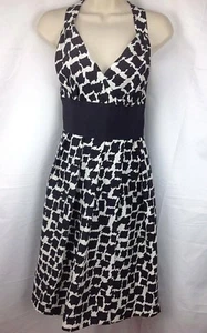 White House Black Market Size 12 Silk Print Sleeveless A-Line Dress $168 - Picture 1 of 11