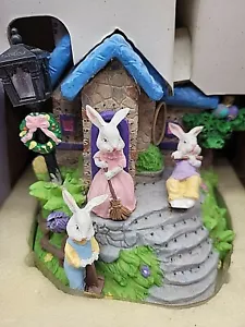 FIBRA ÓPTICA PASCUA CONEJITO CASA PUEBLO - CAMBIO DE COLOR - HOLIDAY BUNNY TRAIL? - Imagen 1 de 11