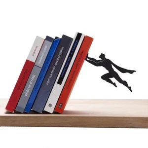 Superhero Bookend Figurines | Metal Bookshelf Decor Desktop Ornament for Office - Picture 1 of 24