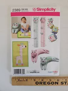 Simplicity 2389 Sewing Pattern Pillow Mat Grow Chart & Toys for Baby UC FF - Picture 1 of 7