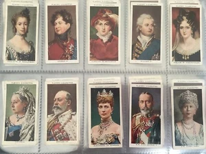 JOHN PLAYER KINGS & QUEENS OF ENGLAND CIGARETTE CARD SET 50/50 1935 - Picture 1 of 2