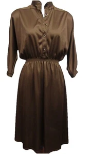 Minty of Melbourne Womens Vintage Dress Size 16 (small) Brown Button 70s retro - Bild 1 von 6