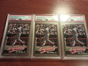 3 KEN GRIFFEY JR. 1990 LEGENDS MAGAZINE INSERT HAND CUTS #23 HOF PSA 7, 8 + 8.5 - Picture 1 of 9