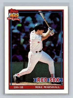 1991 Topps #356 Mike Marshall Boston Red Sox Baseball Card - Image 1 of 2