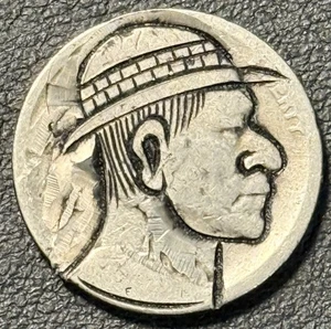 Raro Sin Fecha “HOBO” Indian Head Buffalo Nickel - ¡Iniciales de artista BP en el reverso! - Imagen 1 de 3