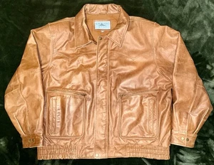 Saguaro West 100 % Leather Jacket. Brown in color Men's size 3XL - Picture 1 of 9