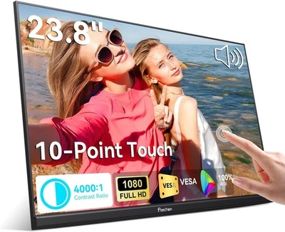 23.8" Large Portable Touchscreen Monitor 100% sRGB VA FHD 1080P, 4000:1 Contrast - Image 1 of 4