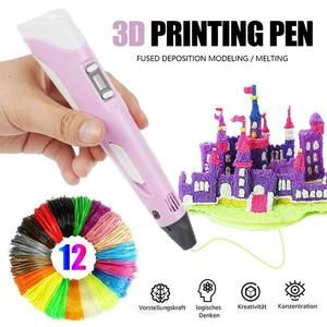3D Druck Stift Set Doodle Drucker Zeichnen 12 Farben PLA Filament Geschenk für Kinder - Bild 1 von 18