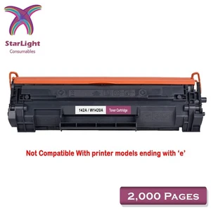 Black Toner 142A W1420A WITH CHIP Fits For HP MFP M139w MFP M140w MFP M110w - Picture 1 of 7