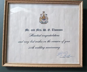 Vtg Pierre Elliott Trudeau Signed Certificate - Canadian Political Memorabilia - Picture 1 of 3