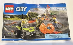 LEGO Volcano Starter Set 60120 City Complete Set Volcano Explorer Worker