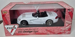 2003 Dodge Viper Koni American Muscle Diecast 1:18 Car - White - Picture 1 of 8