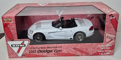 2003 Dodge Viper Koni American Muscle Diecast 1:18 Car - White - Image 1 of 4